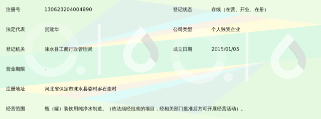 涞水县强华饮用水厂